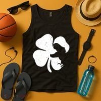 Lucky Clover St Patrick's Dinosaur Tank Top thumb 4