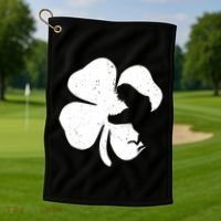 Lucky Clover St Patrick's Dinosaur Golf Towel thumb 1