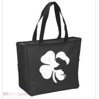 Lucky Clover St Patrick's Dinosaur Tote Bag thumb 2