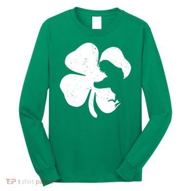 Lucky Clover St Patrick's Dinosaur Long Sleeve Shirt