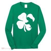 Lucky Clover St Patrick's Dinosaur Long Sleeve Shirt thumb 0
