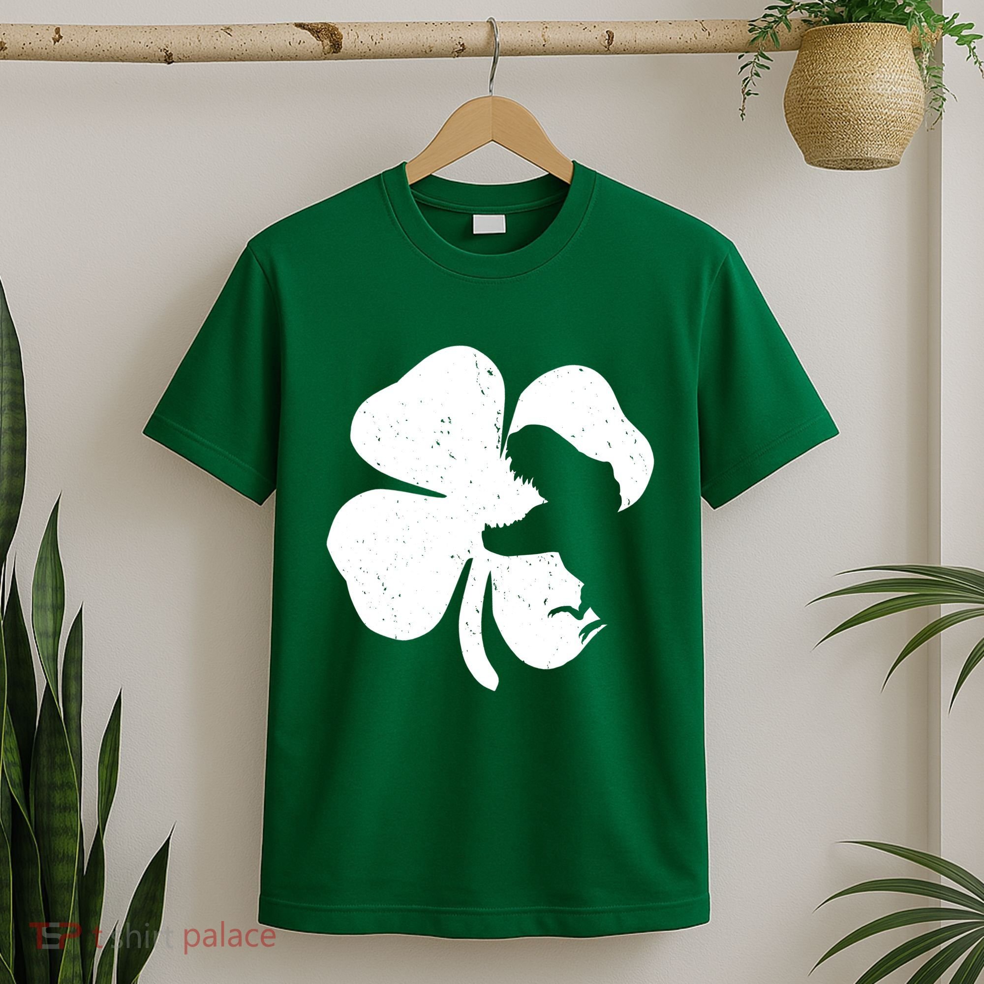 Lucky Clover St Patrick's Dinosaur T-Shirt