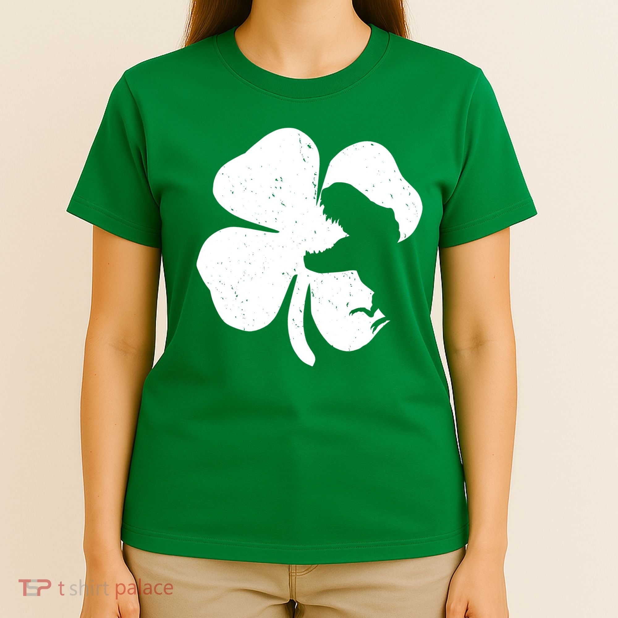 Lucky Clover St Patrick's Dinosaur T-Shirt