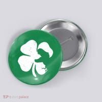 Lucky Clover St Patrick's Dinosaur Button thumb 0