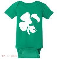 Lucky Clover St Patrick's Dinosaur Baby Bodysuit thumb 0