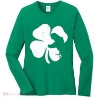 Lucky Clover St Patrick's Dinosaur Women's Long Sleeve Shirt thumb 0