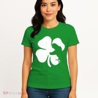 Lucky Clover St Patrick's Dinosaur Women's T-Shirt thumb 4