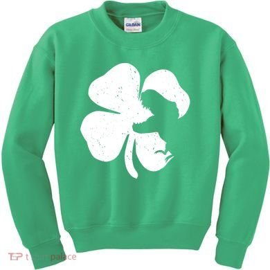 Lucky Clover St Patrick's Dinosaur Kids Sweatshirt