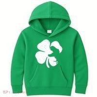 Lucky Clover St Patrick's Dinosaur Kids Hoodie thumb 0