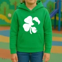 Lucky Clover St Patrick's Dinosaur Kids Hoodie thumb 3