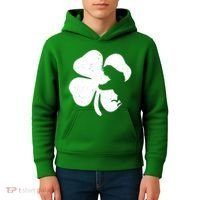 Lucky Clover St Patrick's Dinosaur Kids Hoodie thumb 4