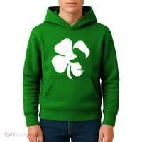 Lucky Clover St Patrick's Dinosaur Kids Hoodie thumb 4