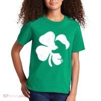 Lucky Clover St Patrick's Dinosaur Kids T-Shirt thumb 2