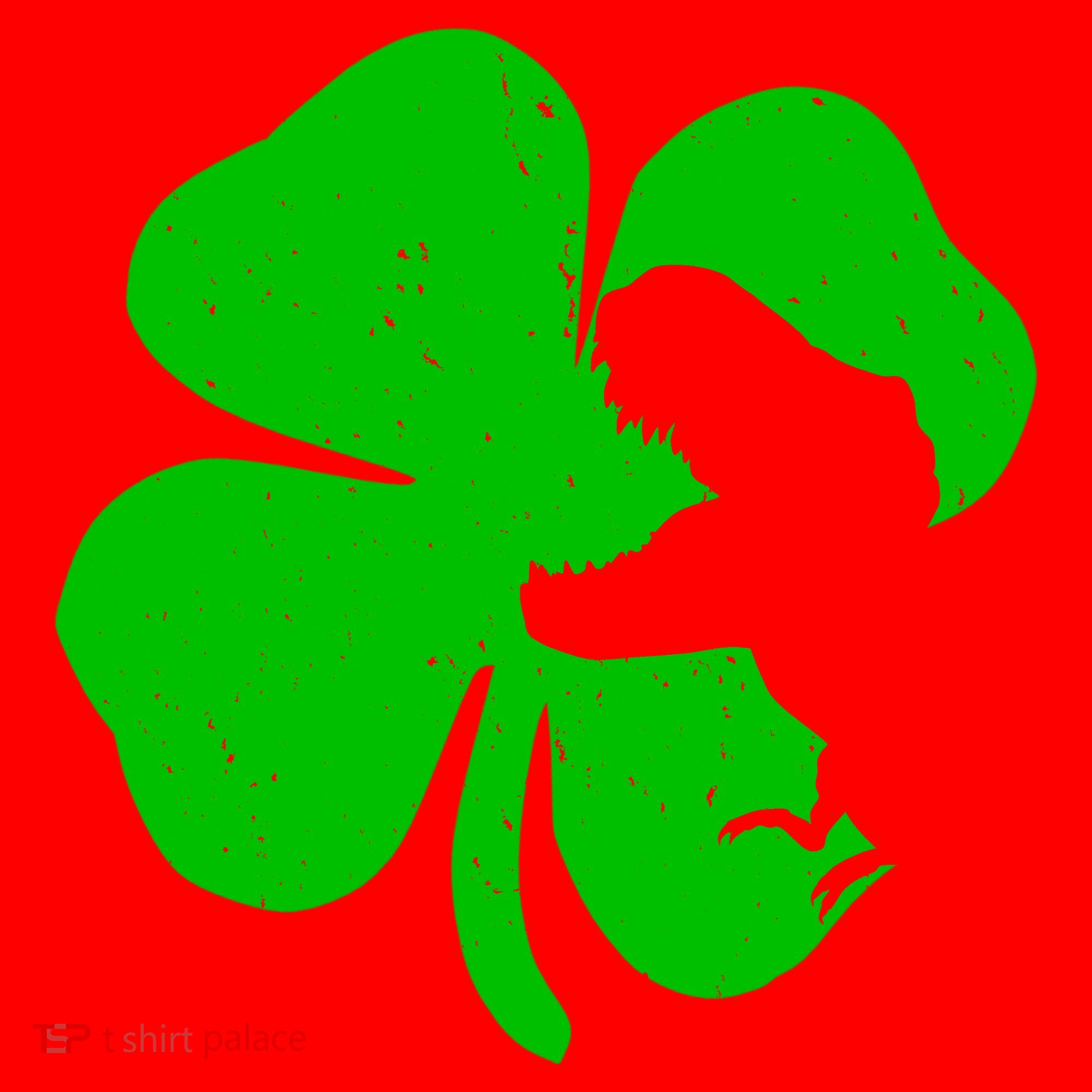Lucky Clover St Patrick's Dinosaur Santa Hat