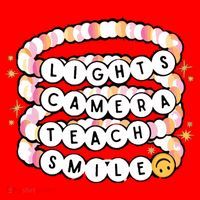 Lights Camera Teach Smile Santa Hat thumb 1