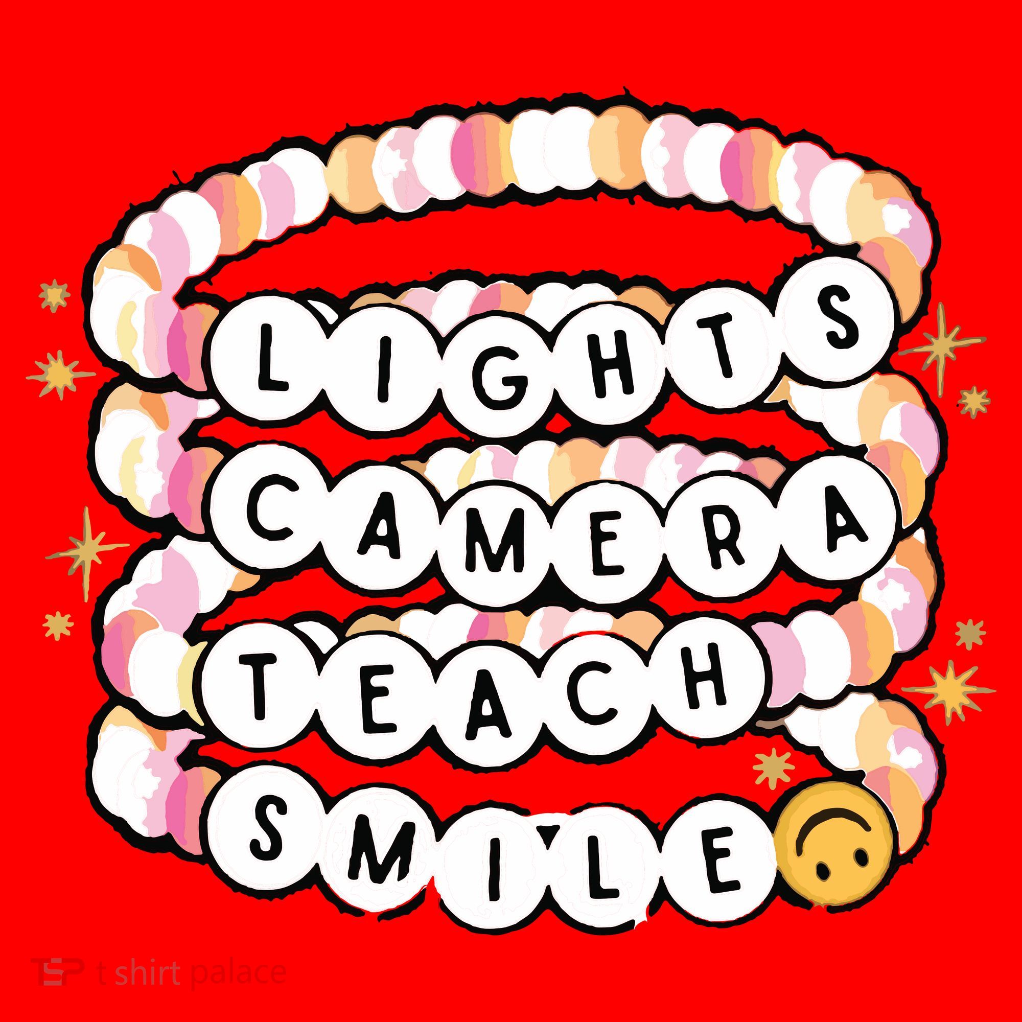 Lights Camera Teach Smile Santa Hat