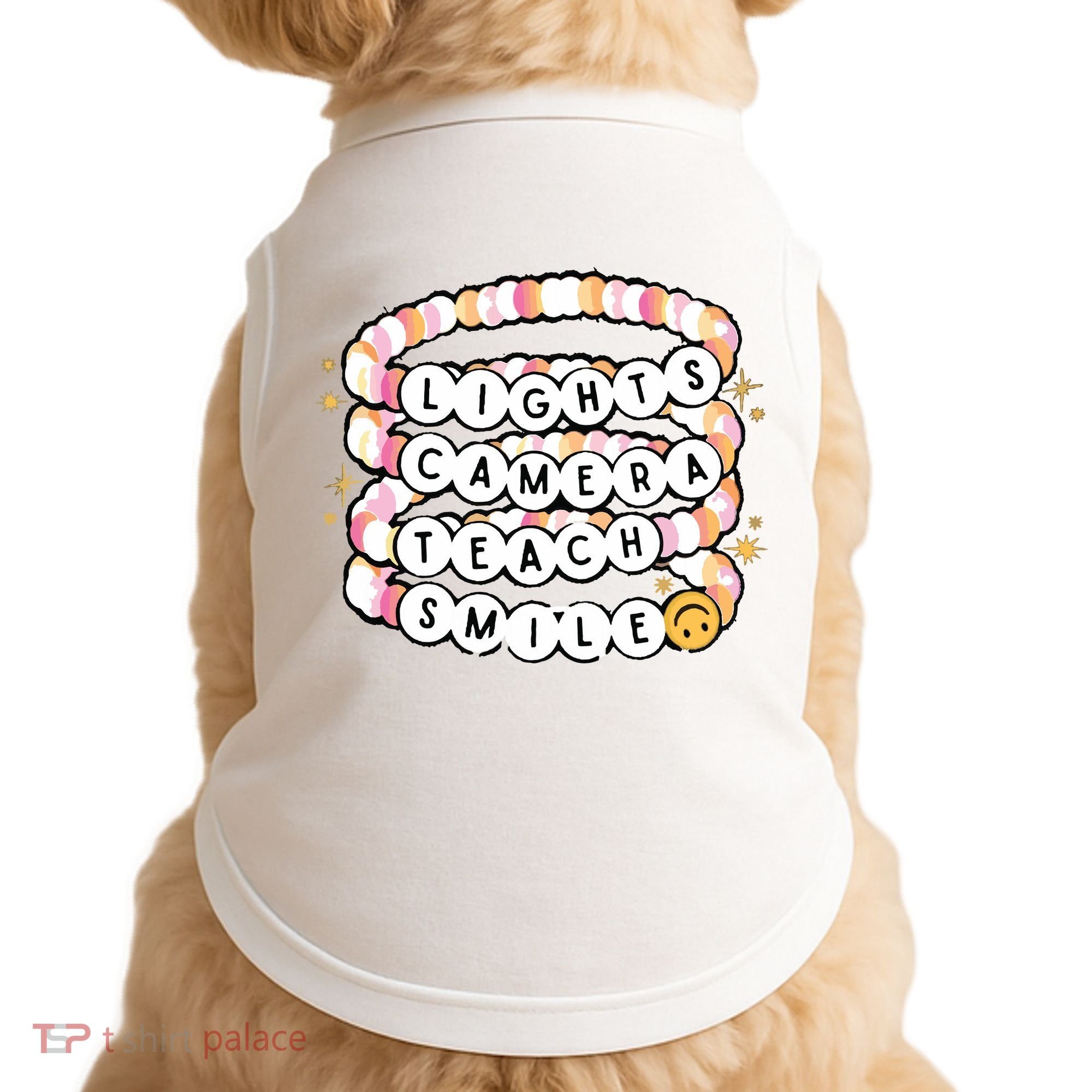 Lights Camera Teach Smile Doggie Tank