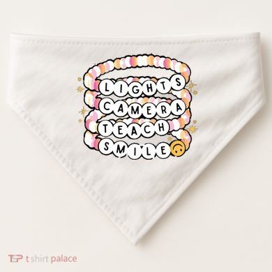 Lights Camera Teach Smile USA-Made Doggie Bandana