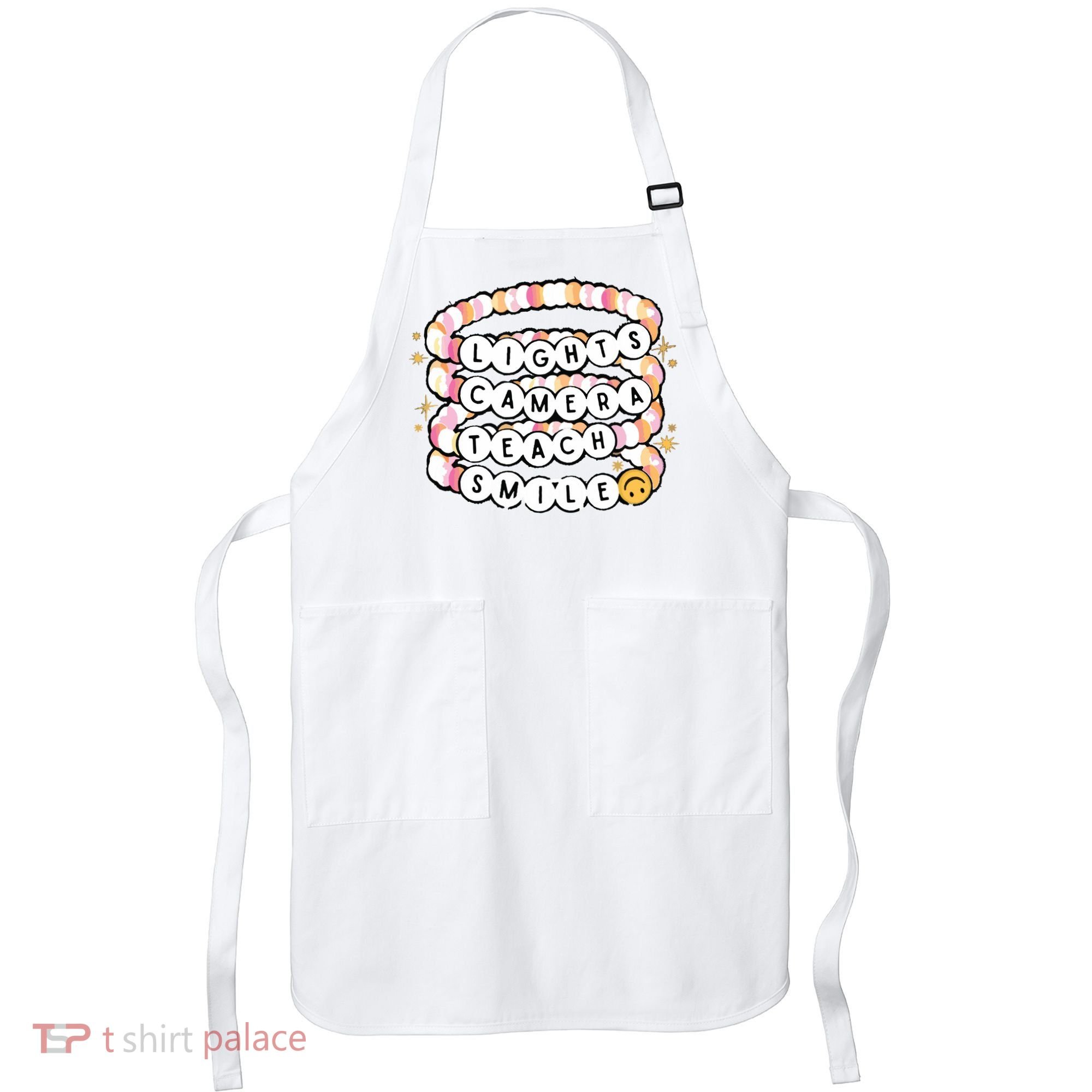 Lights Camera Teach Smile Apron