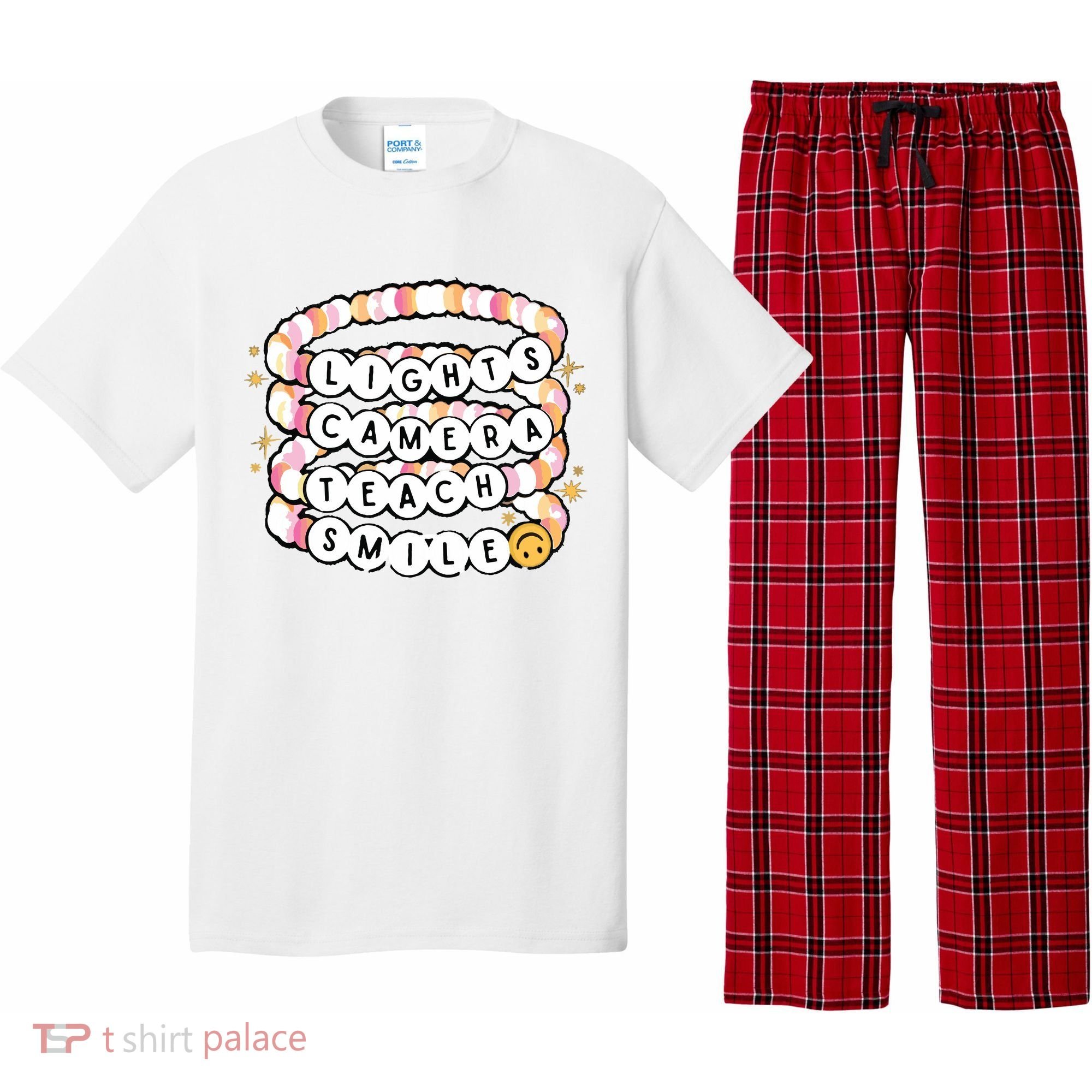 Lights Camera Teach Smile Pajama Set