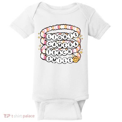 Lights Camera Teach Smile Baby Bodysuit
