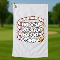 Lights Camera Teach Smile Golf Towel thumb 1