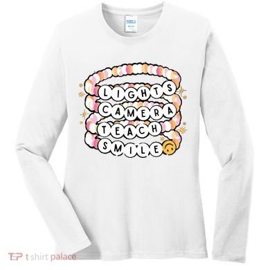 Lights Camera Teach Smile Women's Long Sleeve Shirt