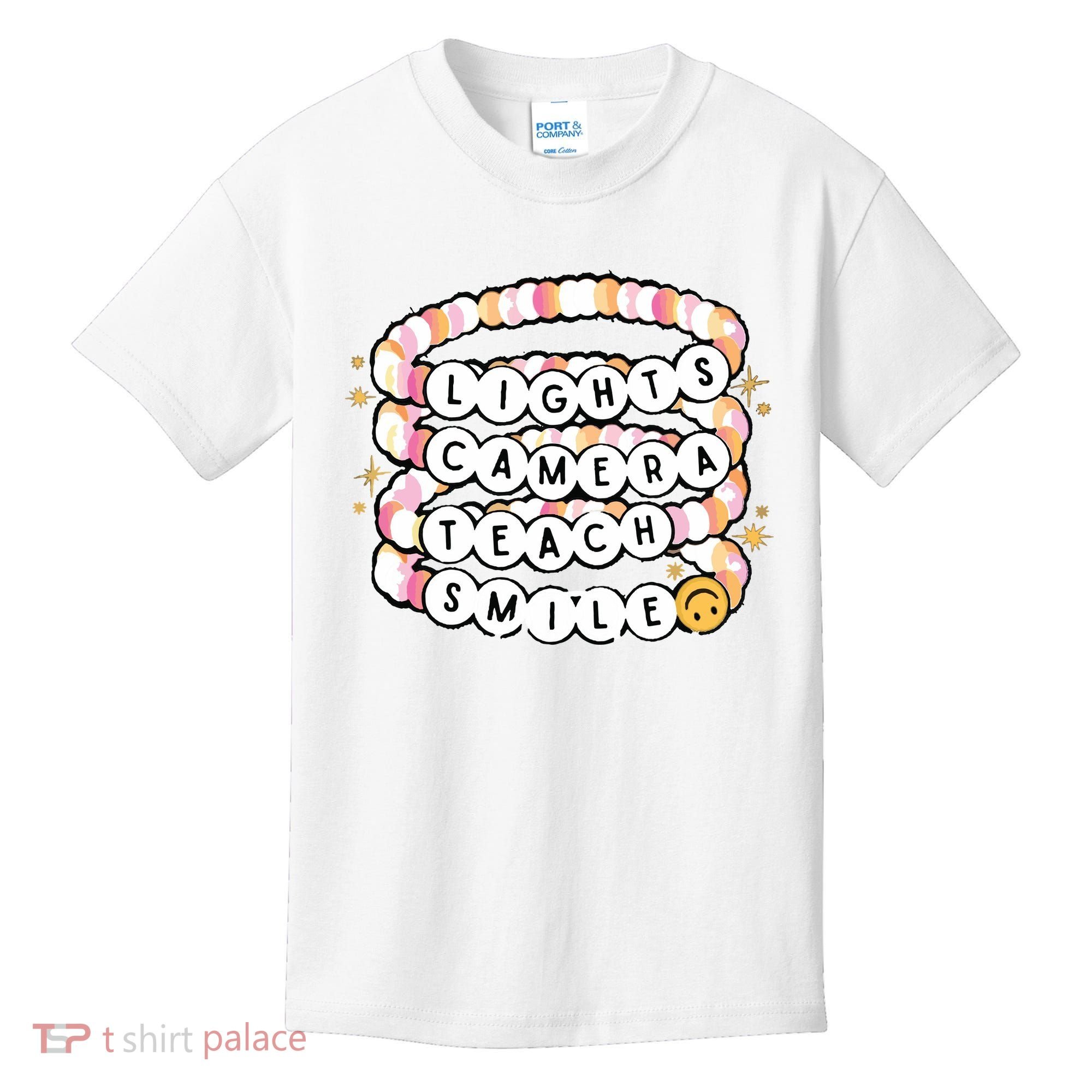 Lights Camera Teach Smile Kids T-Shirt