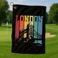London City Tower Bridge England United Kingdom Golf Towel thumb 1