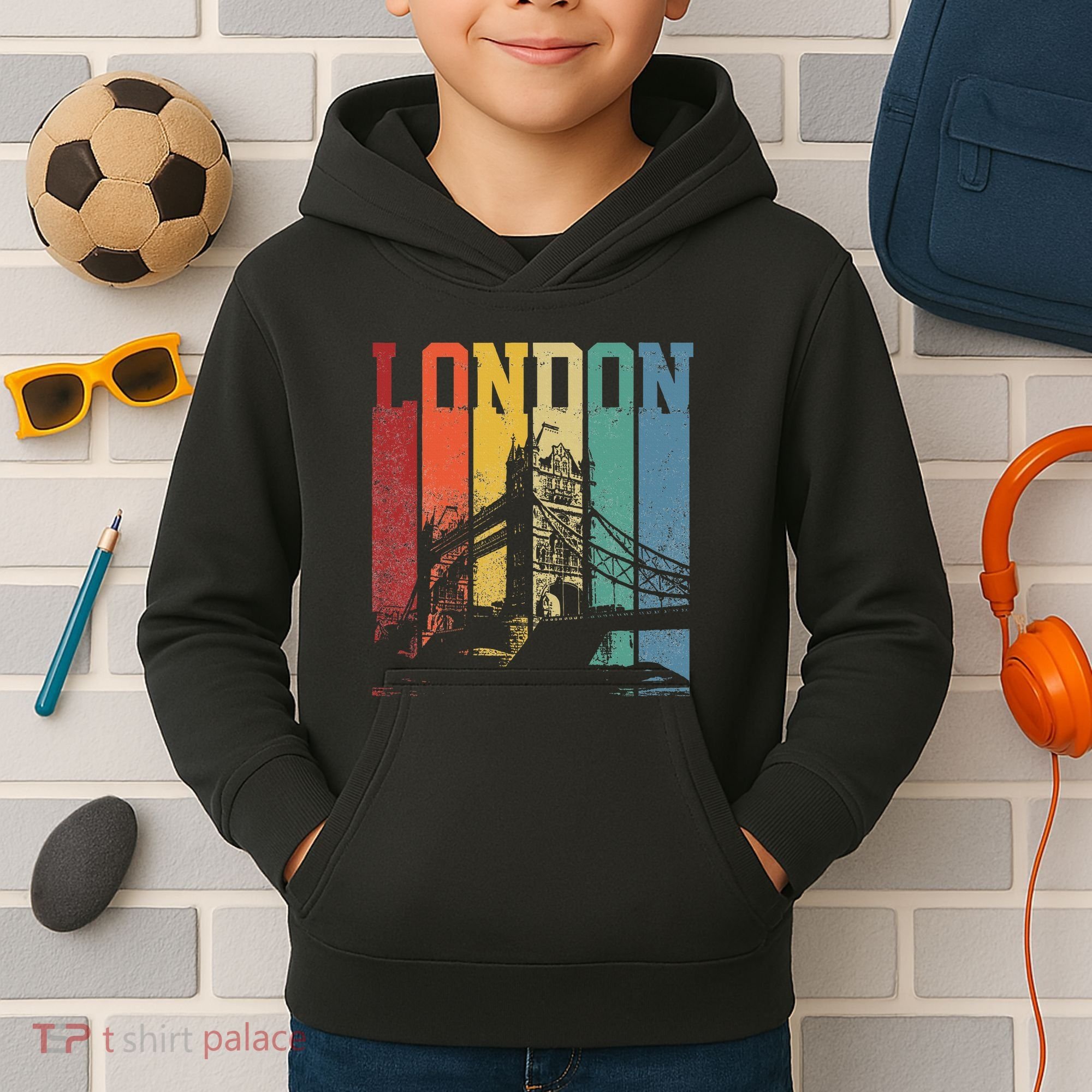 London City Tower Bridge England United Kingdom Kids Hoodie