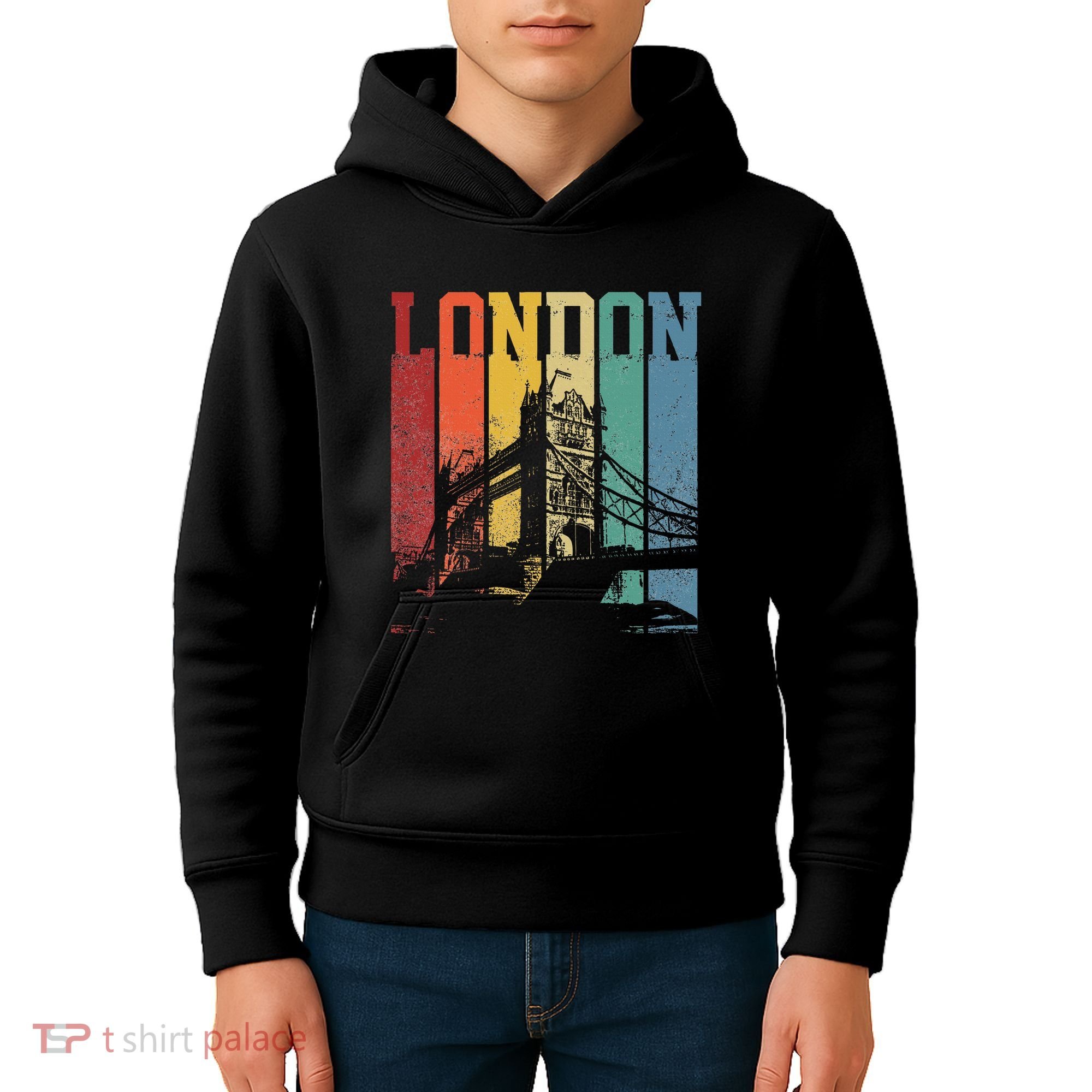 London City Tower Bridge England United Kingdom Kids Hoodie