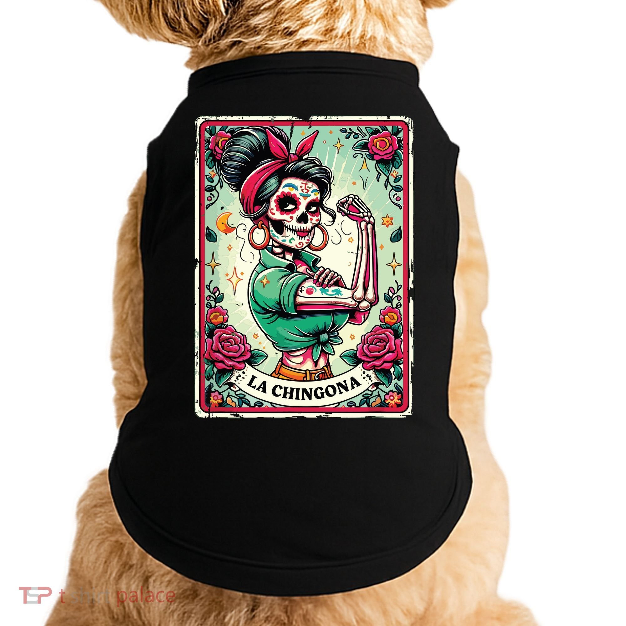 La Chingona Tarot Card Funny Spanish Slang Boss Latina Power Doggie Tank