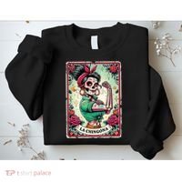 La Chingona Tarot Card Funny Spanish Slang Boss Latina Power Sweatshirt thumb 2