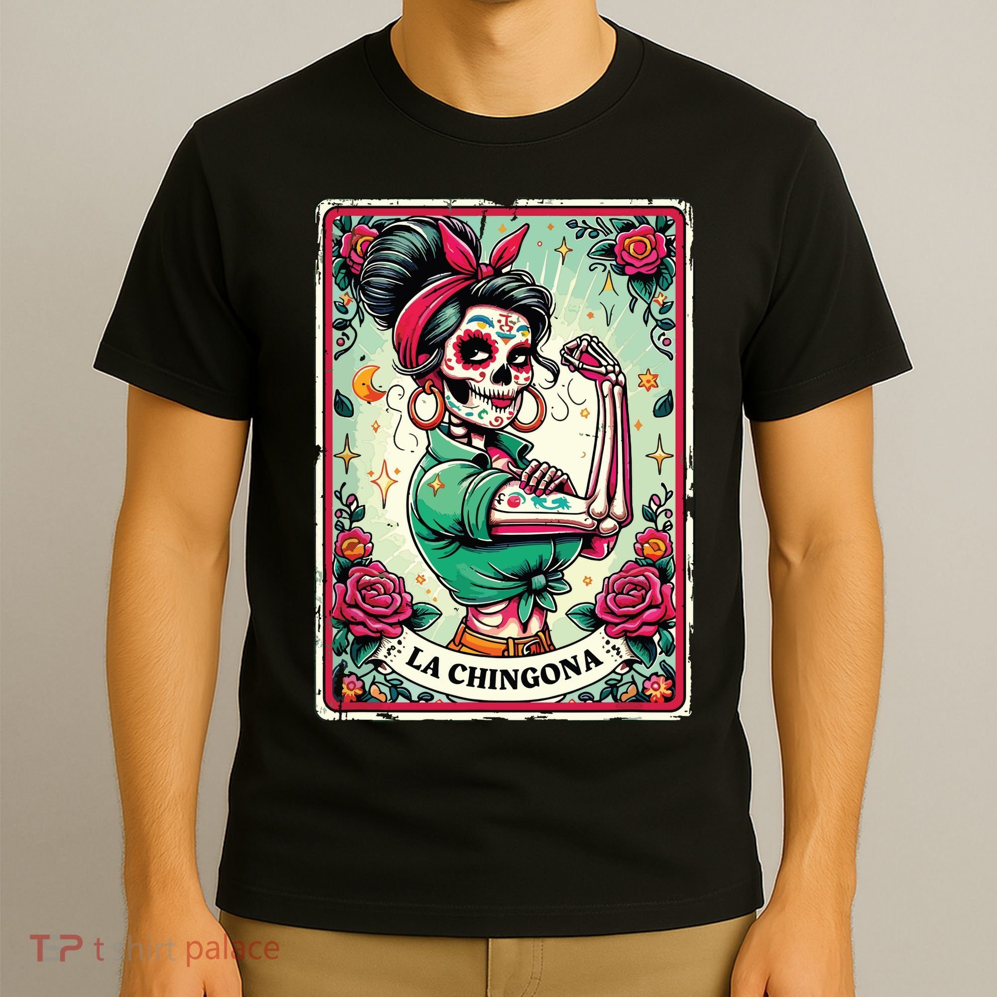 La Chingona Tarot Card Funny Spanish Slang Boss Latina Power T-Shirt