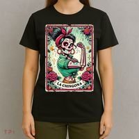 La Chingona Tarot Card Funny Spanish Slang Boss Latina Power T-Shirt thumb 4