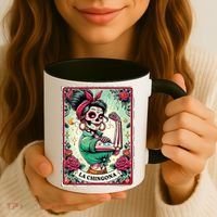 La Chingona Tarot Card Funny Spanish Slang Boss Latina Power Coffee Mug thumb 3
