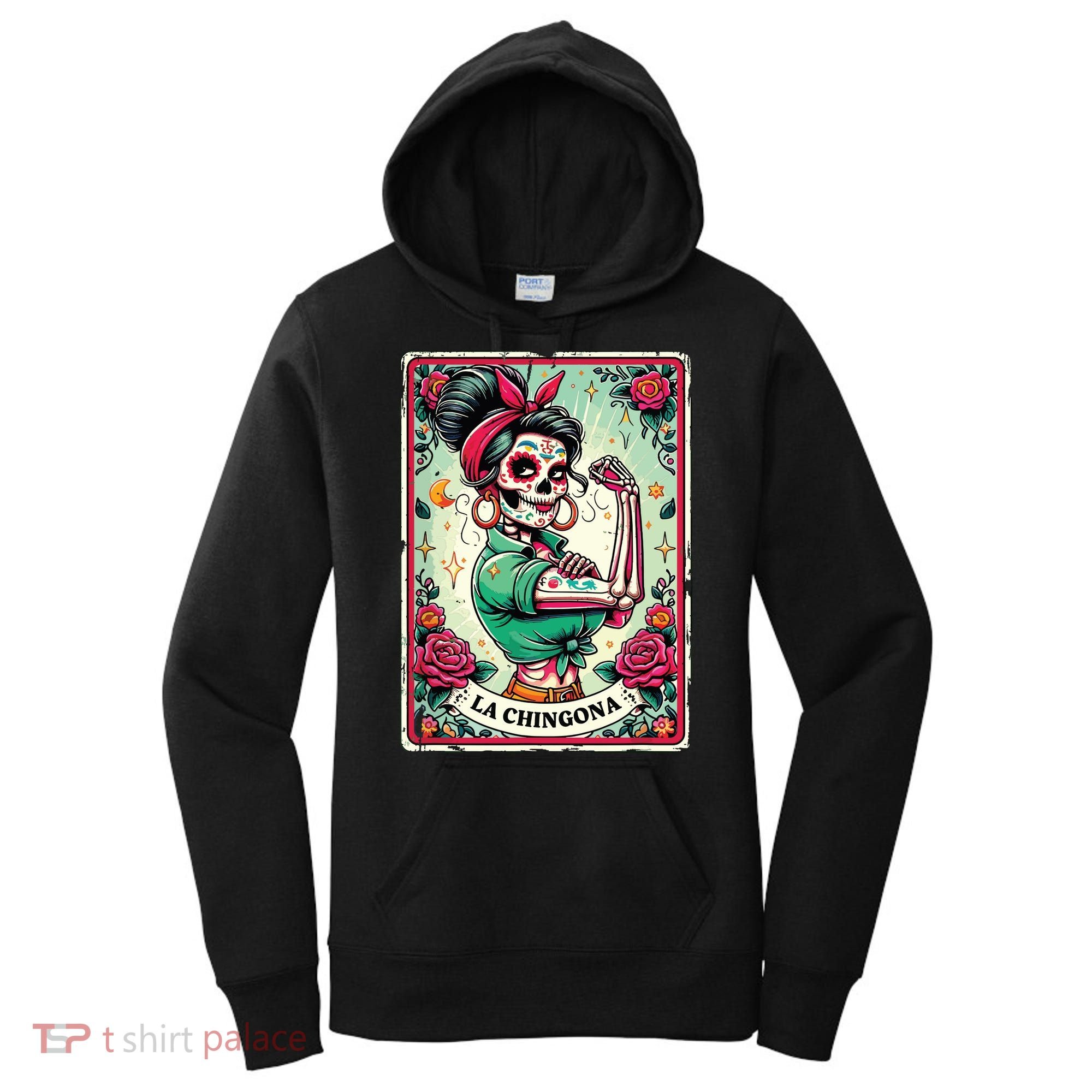 La Chingona Tarot Card Funny Spanish Slang Boss Latina Power Women's Hoodie