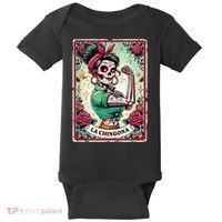 La Chingona Tarot Card Funny Spanish Slang Boss Latina Power Baby Bodysuit thumb 0