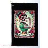La Chingona Tarot Card Funny Spanish Slang Boss Latina Power Golf Towel thumb 0