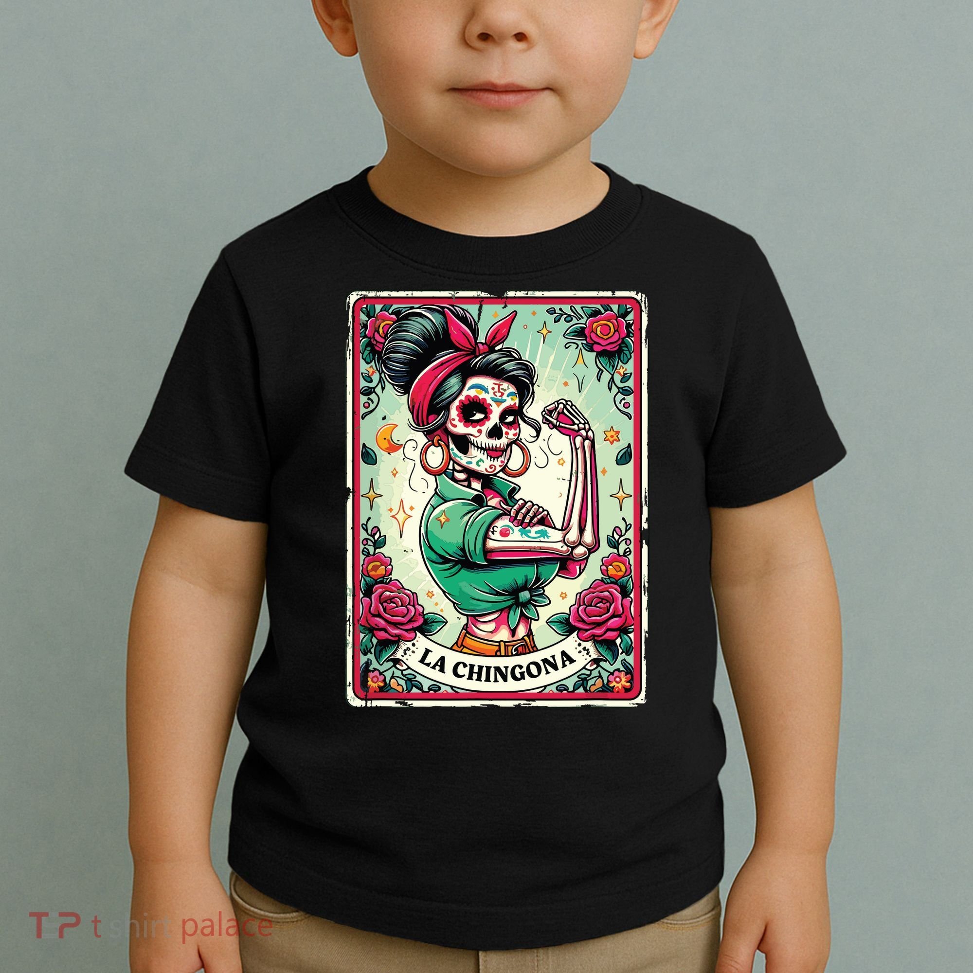 La Chingona Tarot Card Funny Spanish Slang Boss Latina Power Toddler T-Shirt