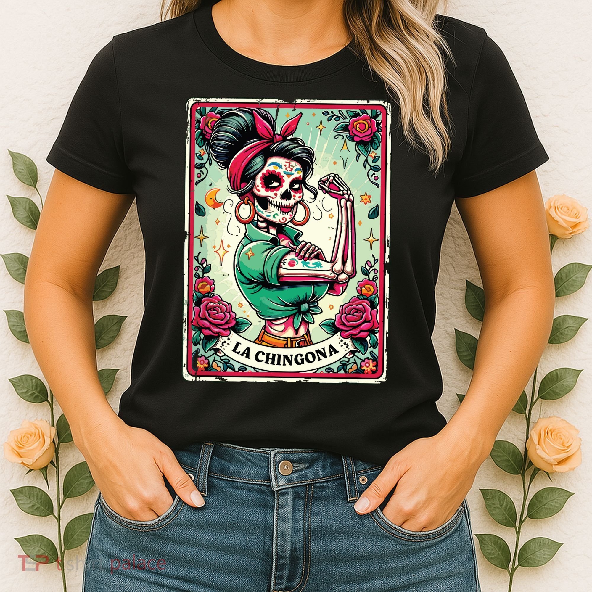 La Chingona Tarot Card Funny Spanish Slang Boss Latina Power Women's T-Shirt