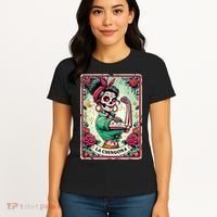 La Chingona Tarot Card Funny Spanish Slang Boss Latina Power Women's T-Shirt thumb 4