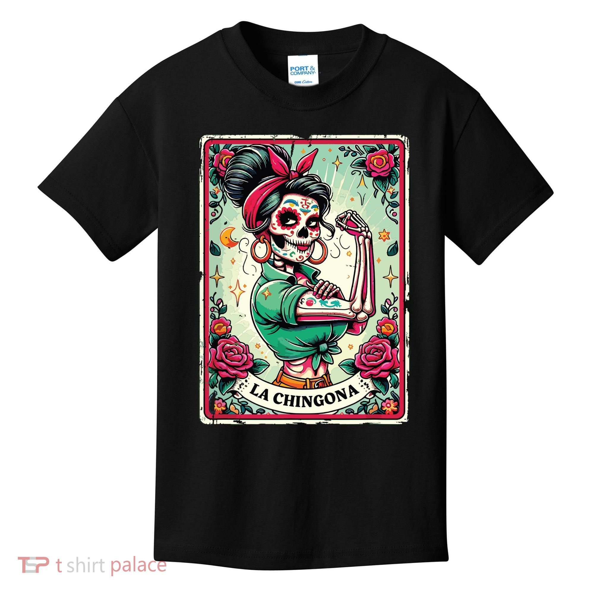 La Chingona Tarot Card Funny Spanish Slang Boss Latina Power Kids T-Shirt