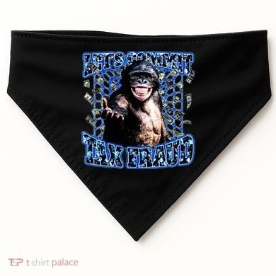 Lets Commit Tax Fraud Vintage Bootleg Rap 90s Monkey USA-Made Doggie Bandana