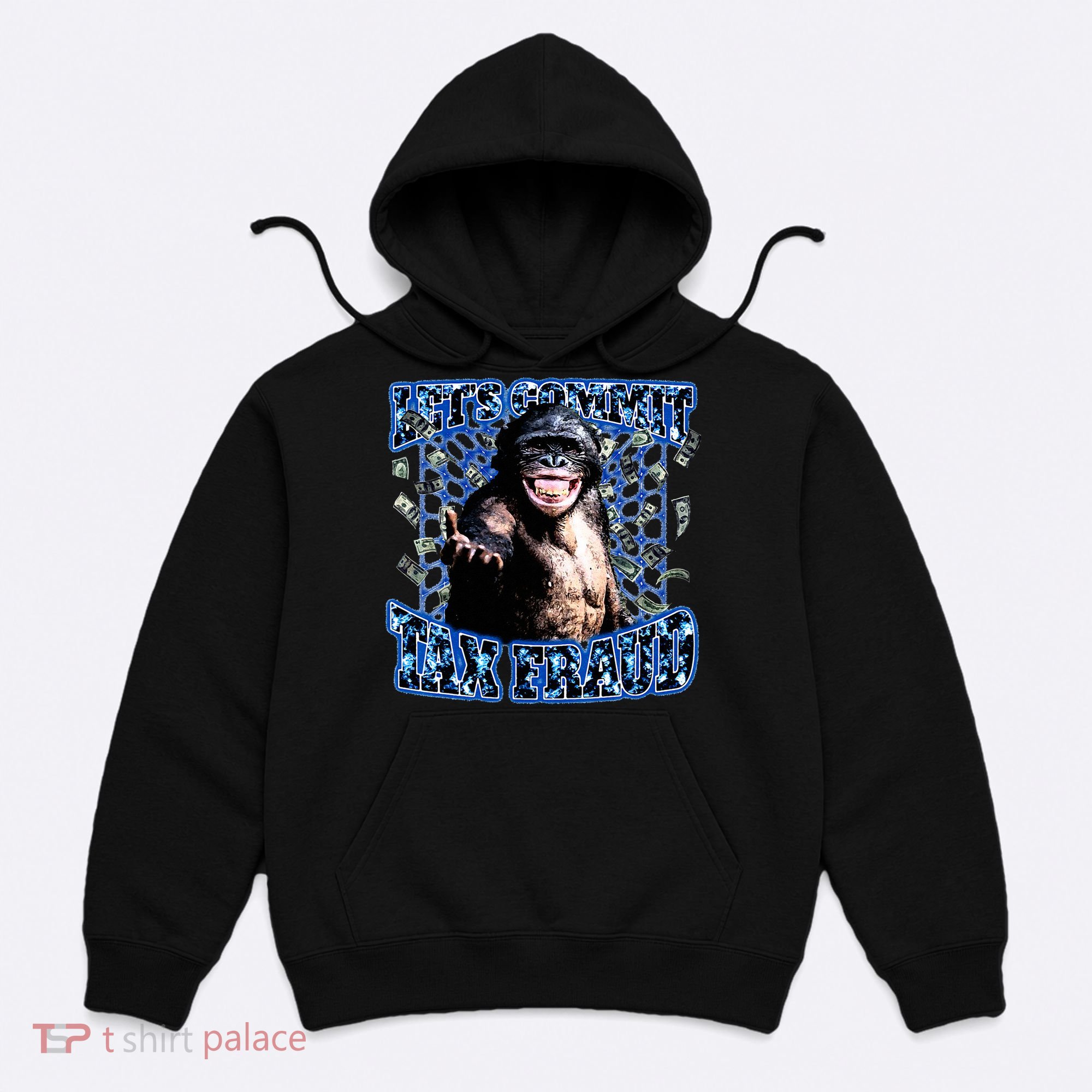 Lets Commit Tax Fraud Vintage Bootleg Rap 90s Monkey Hoodie