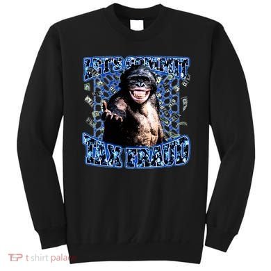 Lets Commit Tax Fraud Vintage Bootleg Rap 90s Monkey Sweatshirt