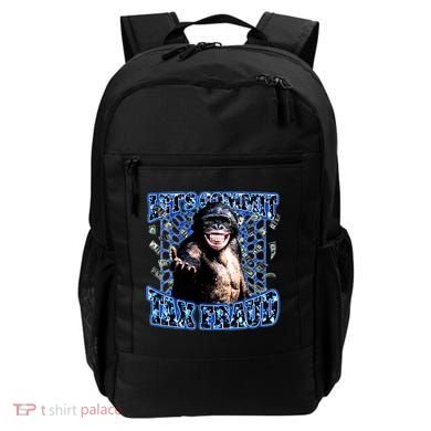 Lets Commit Tax Fraud Vintage Bootleg Rap 90s Monkey Backpack