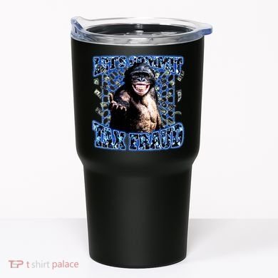 Lets Commit Tax Fraud Vintage Bootleg Rap 90s Monkey Tumbler