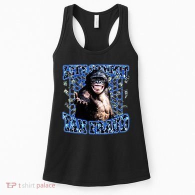 Lets Commit Tax Fraud Vintage Bootleg Rap 90s Monkey Women's Tank Top