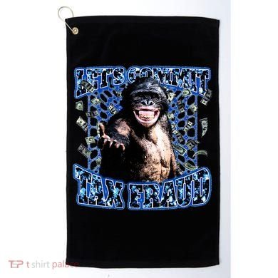Lets Commit Tax Fraud Vintage Bootleg Rap 90s Monkey Golf Towel